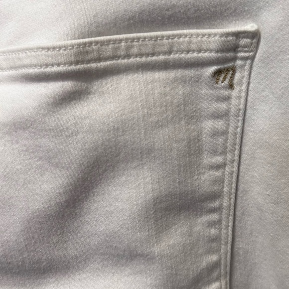 Madewell White Button Fly High Rise Crop Jeans Size 32 - Picture 6 of 6